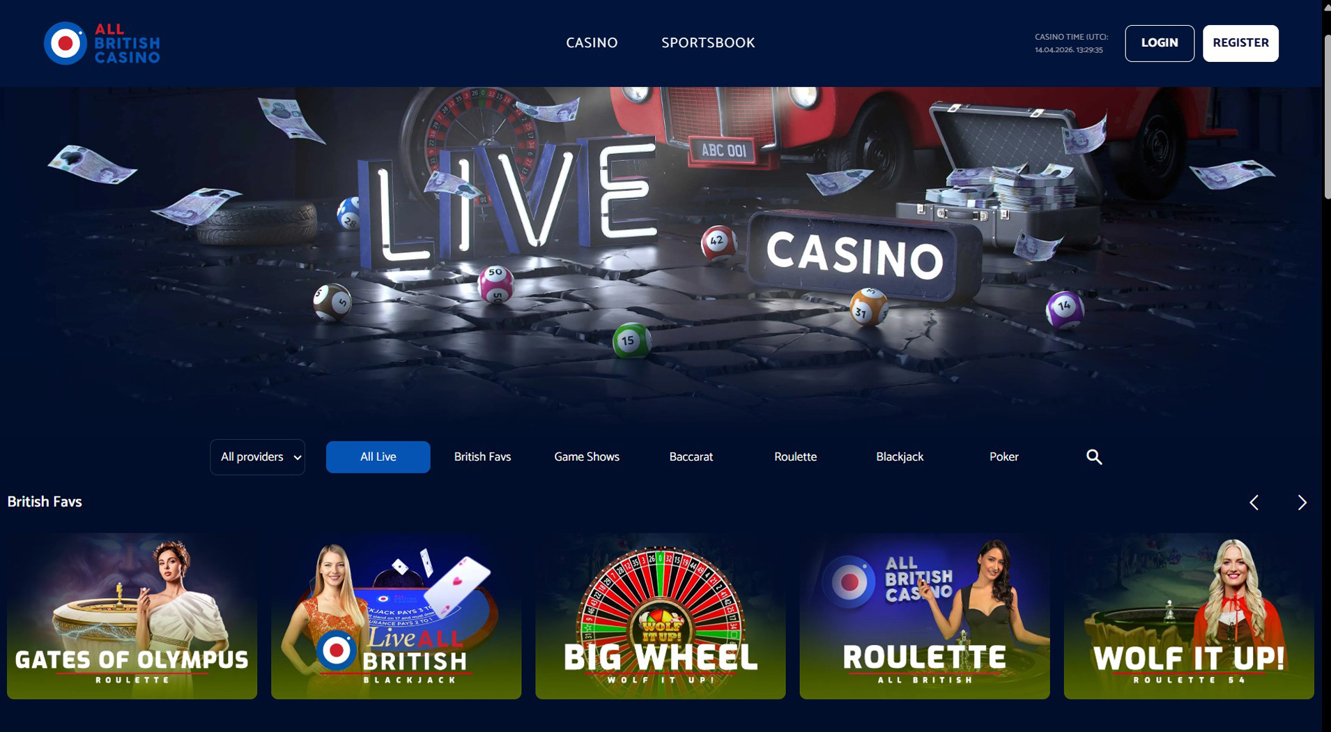 6. All British Casino - Quick Cash To Code Casino Payouts