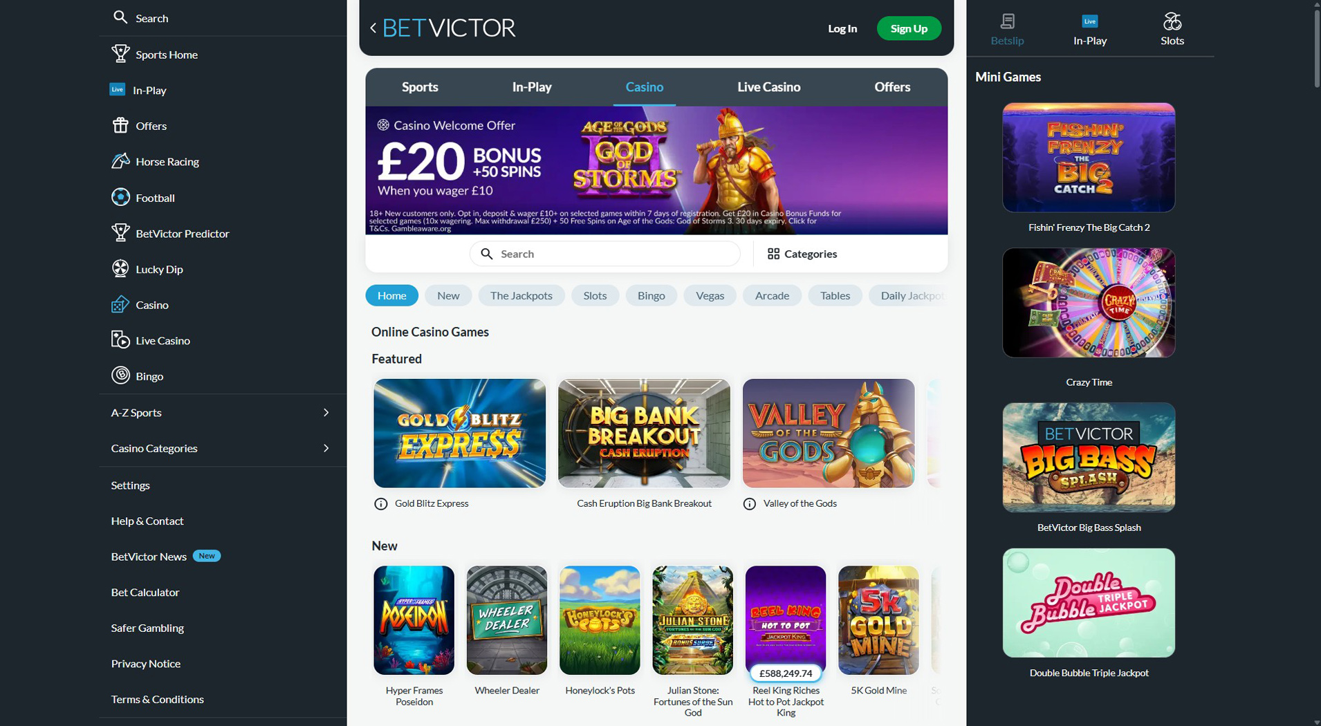 2. BetVictor Casino - Fast Cash To Code Casino Access