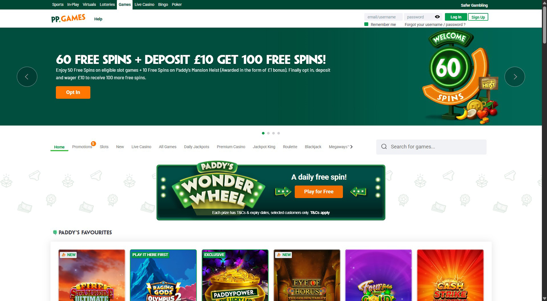 5. Paddy Power Games - Mobile Cash To Code Casino Choice
